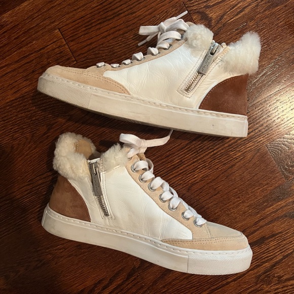 J Slides Leslie White Multi Leather Sneaker - Size 6.5 - Picture 4 of 7